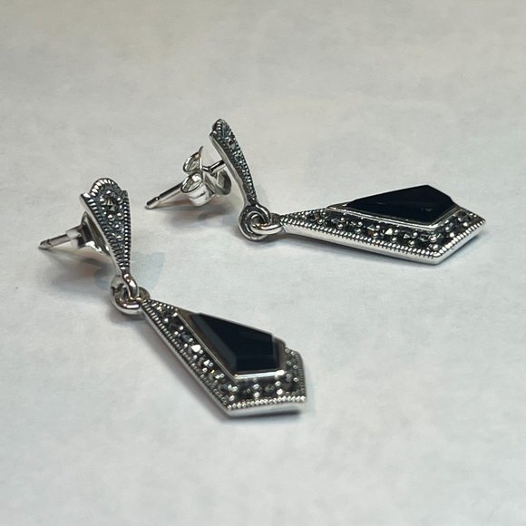 **SOLD***Sterling Silver Drop Kite Earrings Dangle Earrings for Women 925 Silver - Picture 4 of 10